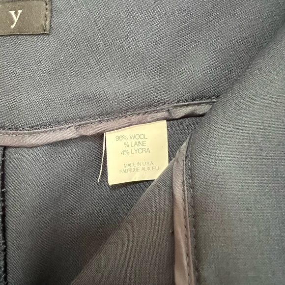 Theory Wool Wide Leg Trouser Pants in Navy Blue, size 2 - Picture 6 of 8